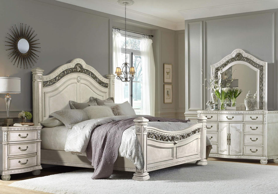 Mozart White Wash Bedroom Collection