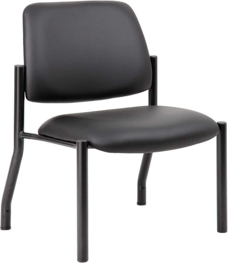 Boss Antimicrobial Armless Guest Chair [B9595AM-BK] Boss Office Products 400 Lbs Guest Chair B9595AM-BK-400