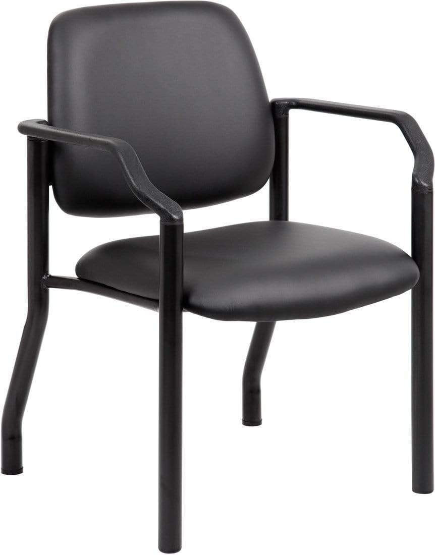 Boss Antimicrobial Guest Chair [B9591AM-BK] Boss Office Products 300 Lbs Guest Chair B9591AM-BK