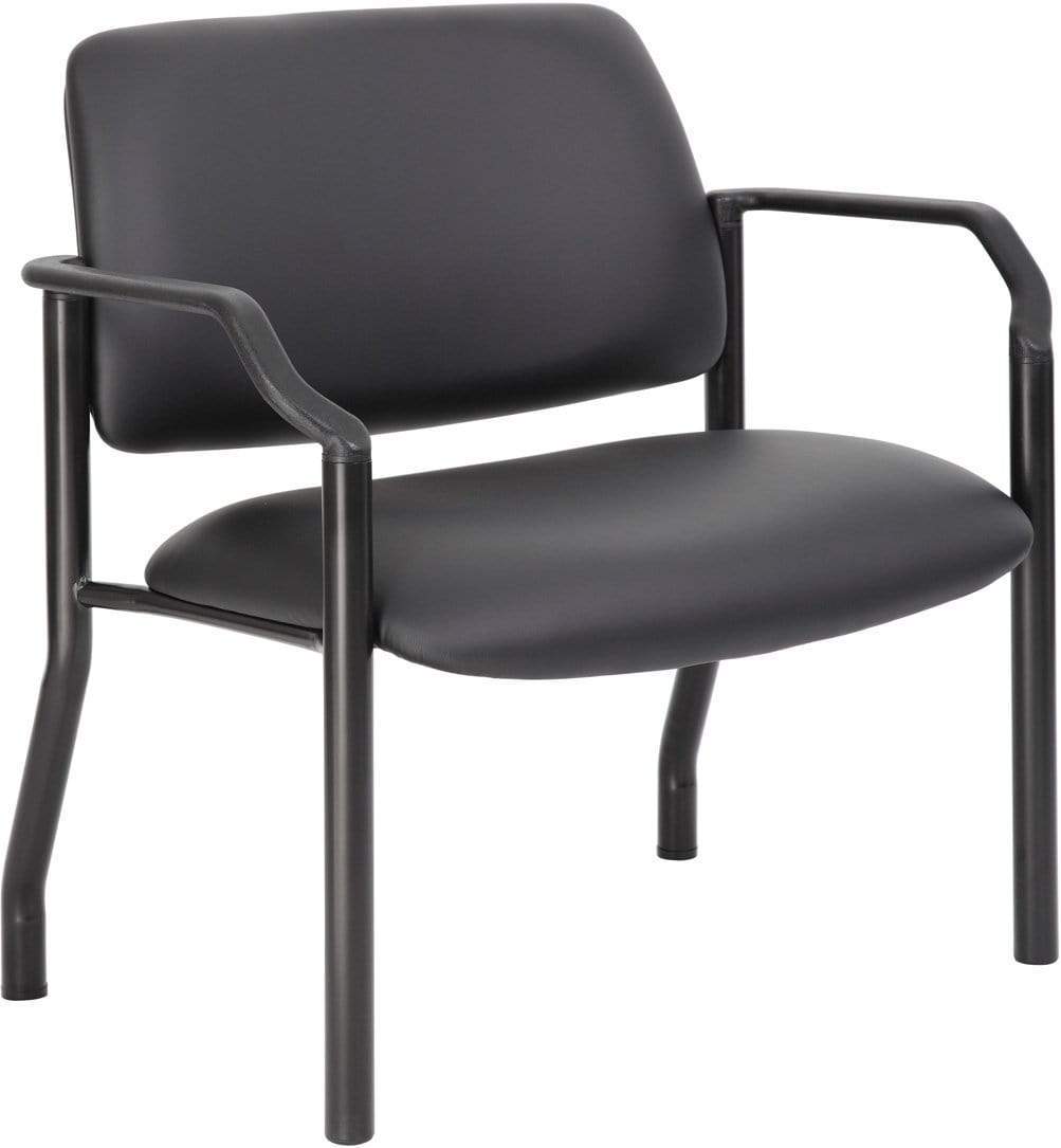 Boss Antimicrobial Guest Chair [B9591AM-BK] Boss Office Products 500 Lbs Guest Chair B9591AM-BK-500