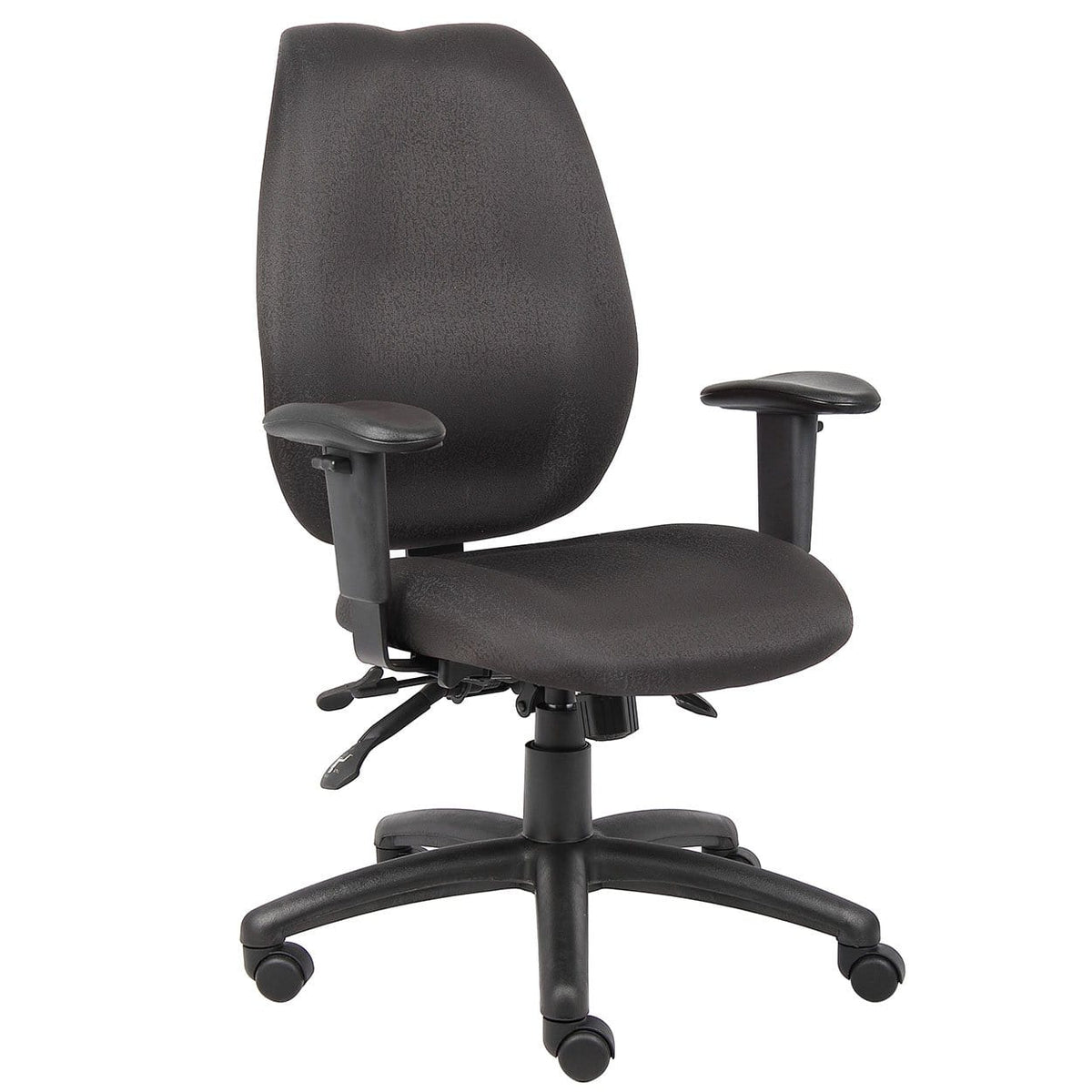 Boss Black High Back Task Chair [B1002-BK] Boss Office Products No Seat Slider Task Chair B1002-BK