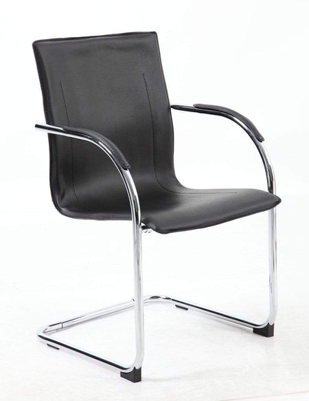 Boss Black Vinyl Side Chair 2 Pack [B9530-2] Boss Office Products Chrome Guest Chair B9530-2
