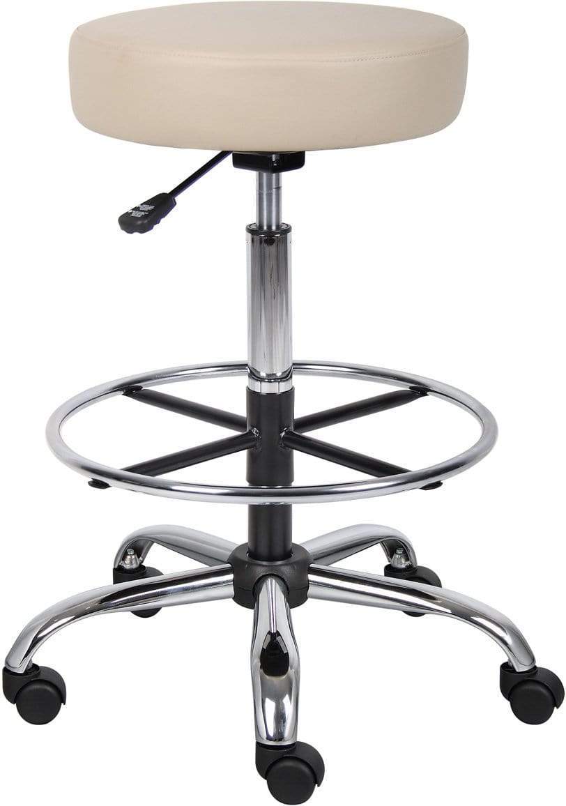 Boss Caressoft Medical / Drafting Stool [B16240-BG] Boss Office Products Beige Drafting Chair B16240-BG