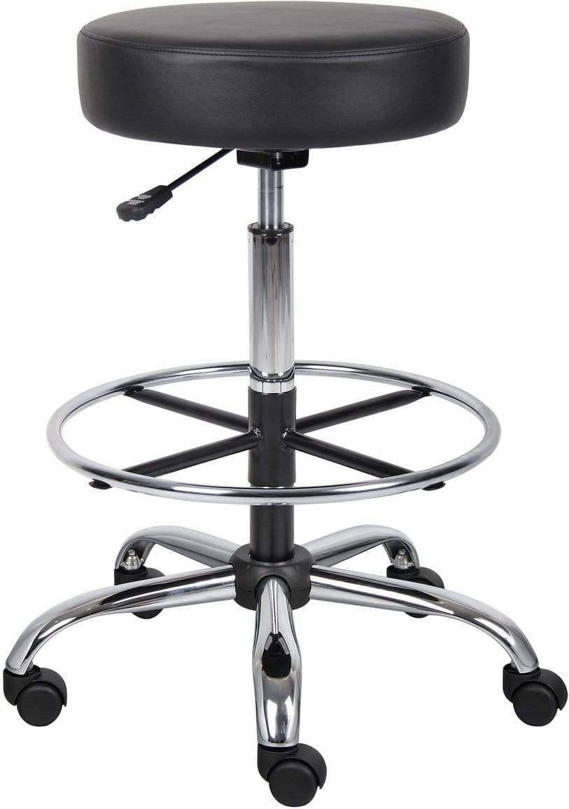 Boss Caressoft Medical / Drafting Stool [B16240-BG] Boss Office Products Black Drafting Chair B16240-BK