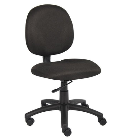 Boss Fabric Office Task Chair [B9090] Boss Office Products Black BK / No Arms Task Chair B9090-BK