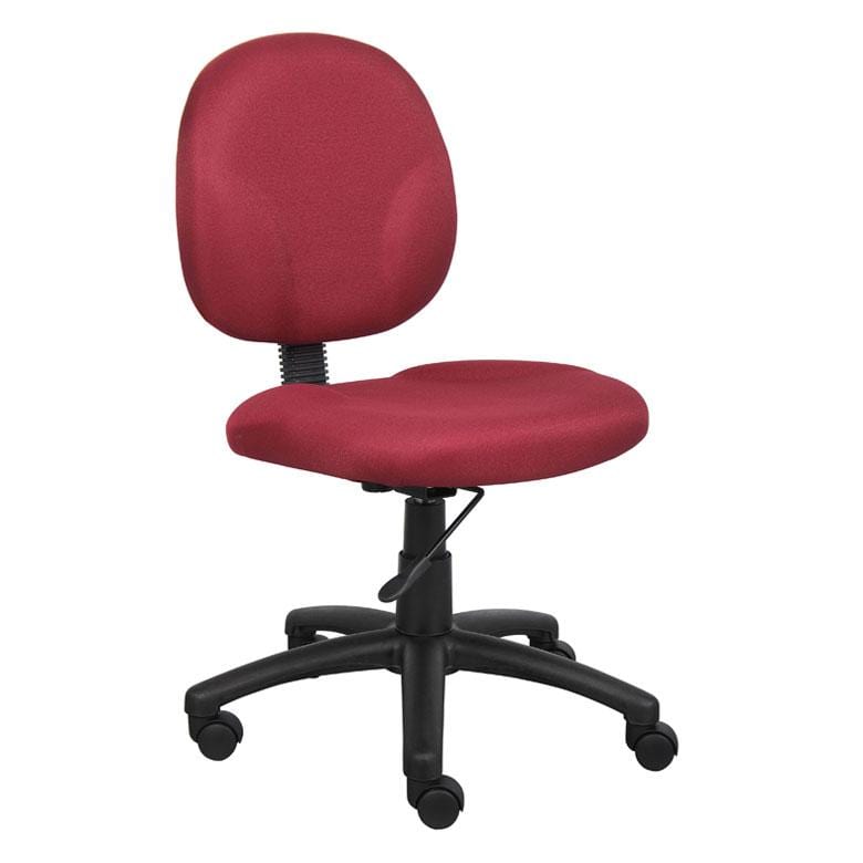 Boss Fabric Office Task Chair [B9090] Boss Office Products Burgundy BY / No Arms Task Chair B9090-BY