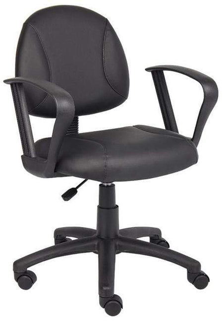Boss LeatherPlus Value Office Chair [B305] Boss Office Products Add Loop Arms B307 (+$16) Task Chair B307
