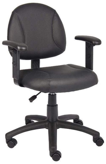 Boss LeatherPlus Value Office Chair [B305] Boss Office Products Add T-Shaped Arms B306 (+$25) Task Chair B306
