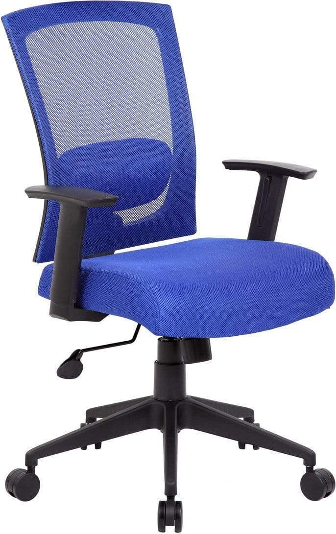 Boss Mesh Back Task Chair [B6706-BE] Boss Office Products Blue Task Chair B6706-BE