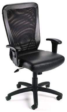 Executive Mesh Back Office Chair [B580] Boss Office Products Black Nylon Mesh Chair B580