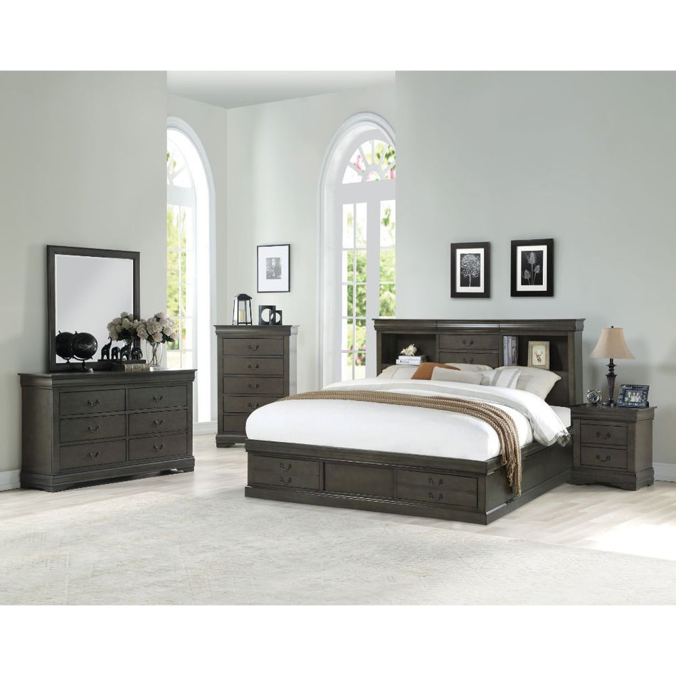 Louis Philippe III - Bed w/Storage